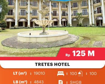Di Jual Tretes Raya Hotel & Resort Full Furnished, Operasional Normal