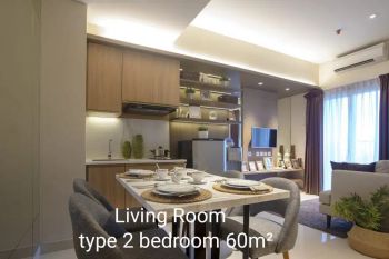 Sewa Apartemen 2 kamar Luas BSD Eksklusif Baru Murah Fully Furnish