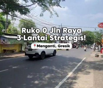 Dijual Ruko 3 lt di Raya Menganti (depan GreenLand) Gresik