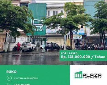 Disewakan Ruko 3 Lantai Siap Pakai di Jl. Sultan Hasanuddin,Makassar (al),