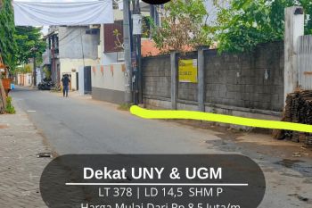 Pekarangan Dekat UGM Strategis Area Kost Mahasiswa Di Gejayan
