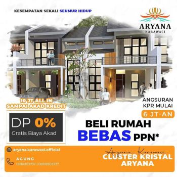 Aryana Karawaci Cluster Kristal Aryana Rumah Baru Siap Pakai.