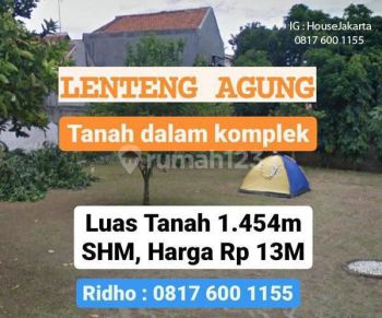 Tanah Didalam Komplek Lenteng Agung Dijual Murah Luas 1454m Harga 13m