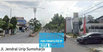 DIJUAL Tnh&Bangunan LD 62 mtr Tengah KOTA MADIUN, Lokasie Kerenn