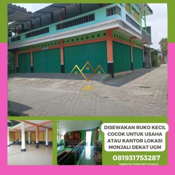 Disewakan ruko kecil cocok buat kantor dan usaha dekat UGM