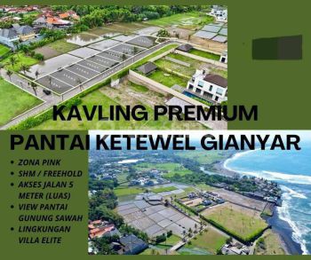 Tanah Kavling Premium Pantai  di Ketewel SHM - Sertifikat Hak Milik 350 Are