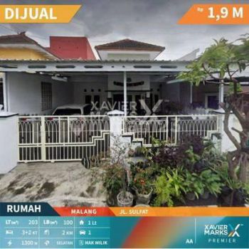 Rumah Terawat di Jalan Sulfat Malang