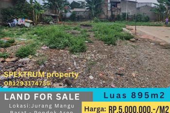Tanah strategis area Cikini Bintaro Jaya, 895m2 Rp.5jt/m2