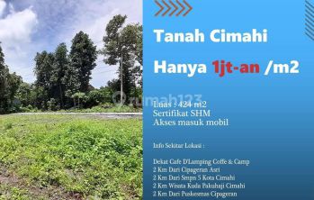 Tanah SHM Nempel Jalan Aspal Cimahi Utara Cipageran