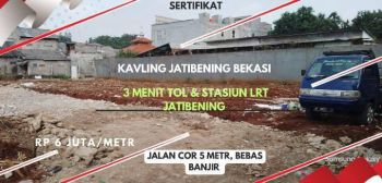 Investasi tanah kavling Bekasi murah dekat tol jatibening